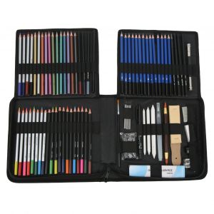 HJLIAN Ensemble de dessin au crayon avec outil de croquis, fournitures d'art de peinture professionnelles - Neuf