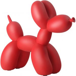 Sculpture en résine de chien ballon ¿ Décoration de bureau moderne pour la maison, la chambre, le salon et le bureau ¿ Rouge - Neuf