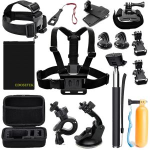 Action Camera Accessories Kit, Compatible With Gopro Hero 12 11 10 9, Dji Osmo 4 3 2, Akaso, Wolfang, Vemont, Insta360-Marque G&eacute;n&eacute;rale - Neuf