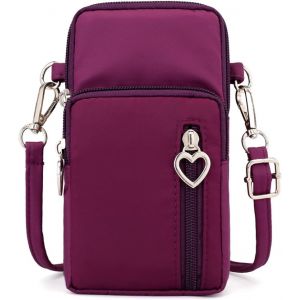 TZF-Petit Sac Téléphone Portable Femme, Femme Portefeuille, Sac À Bandoulière En nylon, sac à bandoulière pour téléphone portable, bandoulière réglable et détachable, Épaule Portefeuilleu2026 - Neuf
