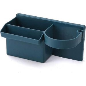 Support mural pour s&egrave;che-cheveux, support de rangement pour toilettes et salle de bain, bleu - Neuf