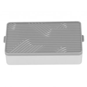 Hjlian Bac A Glacons 18 Compartiments En Silicone De Qualite Alimentaire, Facile A Demouler, Avec Couvercle, Pour La Maison, Le Cafe Ou Le Restaurant, Gris - Neuf