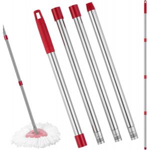 Spin Mop Replacement Handle,4 Sections Compatible with Vileda Spin Mop,Rotating Refills and Stick Broom for Floor Cleaning,30"" to 57 - Neuf