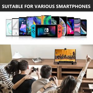 Agrandisseur Ecran Telephone 14 Pouces, Ecran Loupe Pour T&eacute;l&eacute;phone Portable, 3D Hd Loupe Pour Smartphone, Pour Regarder Des Vid&eacute;os De Films,Pour Tous Les Smartphones (Noir)[Z608] - Neuf