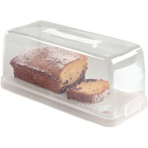 Mevronisshop-Porte Plumcake, Récipient Plumcake 2 Fermetures De Sécurité, Boîte De Transport Plumcake 34,4 X 14,8 X 14,2 Cm Made In Italy - Neuf