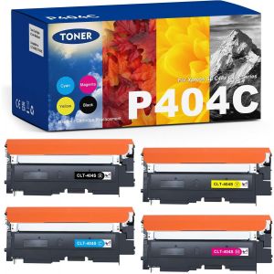 JEXNOVASHOP-Cartouche de Toner Compatible Samsung CLT-P404C CLT P404C 404 404S pour Samsung Xpress SL C480W C483W C430W C480FW C48X C480 C430 CLT-K404S CLT-Y404S (Noir,Cyan,Jaune,Magenta,Pack de 4) - Neuf