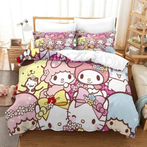 Hello Kitty Housse De Couette &iquest;&iquest; Motif Pink Impression D Parure De Lit Housses De Couettes En Microfibre Hypoallergique Avec Fermeture &iquest;&iquest;Clair Pour Enfa - Neuf