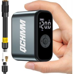 Ulteronixshop-Pompe V&eacute;lo &Eacute;lectrique Avec Manometre, Mini Pompe &Agrave; V&eacute;lo Portable De 120psi Avec Valve Presta Et Schrader, De Route, Vtt, V&eacute;los De Ville Et V&eacute;los &Eacute;lectriques, Psi/Bar, Auto Off - Neuf