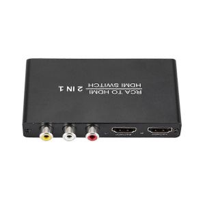 Convertisseur Rca Vers Hd 3 En 1 Sortie 1 Port Rca Et 2 Ports Hd S&eacute;lecteur De S&eacute;lecteur Pour Tv //Ps3 Console Pc - Neuf