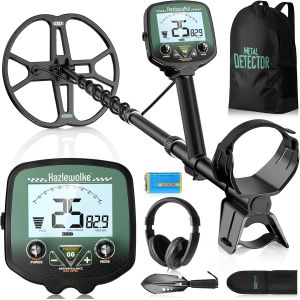 MEVRONISSHOP-Detecteur de Metaux Professionnel avec Bobine Double-D &Eacute;tanche 13"", Haute Fr&eacute;quence 19,23 kHz pour D&eacute;tection Argent & Or, &Eacute;quilibre du Sol R&eacute;glable Am&eacute;lior&eacute;, 3 Modes de D&eacute;tection (Profon - Neuf