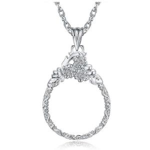 Collier De Loupe Rétro Pendentif Loupe 2.5x Adapté À La Lecture De Livres, De Magazines - Neuf