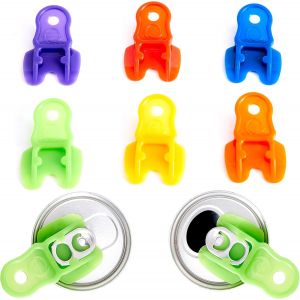 Ensemble De 6 Couleurs Vives Boisson Et De La Soude Protecteurs Pour Toute La Famille. Plastique Ouvre-Boîte Pour Les Boissons Gazeuses, Bière, Coca-Cola, Ou De La Soude. Les Insectes - Neuf
