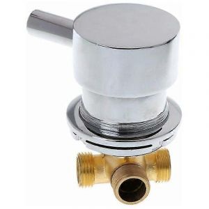 Robinet mitigeur de douche avec vanne de m&eacute;lange eau chaude/eau froide, double sortie G1/2" pour salle de douche - Neuf