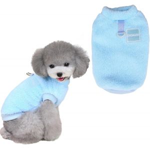 Jgd-Vetement Chien,Pyjama Chien,Pull Chien Petite Taille,Manteau Chat,Manteau Chihuahua,Vetement Chien Petite Taille Pull-Overs Pour Chiensv Avec Anneau En D,Blu,M - Neuf