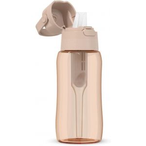 Gourde Filtrante Solid, 1 Filtre &Agrave; Charbon Actif, Cappuccino 0,5 L - Sans Bpa Bouteille D'eau, Filtre Le Chlore Et Autres Contaminants - Gourde Sport, Gourde Paille, Bouteille D'eau De Sport - Neuf
