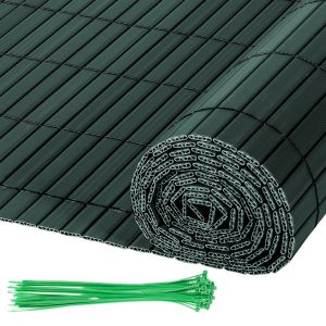 Brise-Vue En Pvc 160x1000cm Cl&ocirc;ture D'intimit&eacute; Protection De Visibilit&eacute; Avec Attaches De C&acirc;ble R&eacute;sistant Uv Et Aux Intemp&eacute;ries - Vert - Neuf