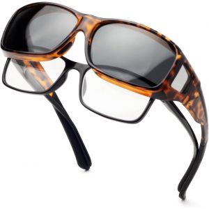 Surlunettes De Soleil Homme Polarisée, Sur Lunette De Soleil Avec Lentilles Latérales Pour Conduite, Cyclisme, Sport Et Loisirs Protection Uv - Neuf