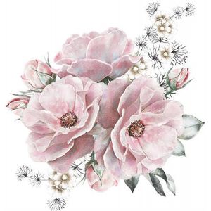 Stickers Muraux Fleur de Pivoine, Stickers Muraux Vintage Fleur, Sticker Muraux Fleurs, Stickers Muraux Décoratifs Pivoine, Autocollant Mural Pivoine, Peint Chambre Décoration Fond, 44x42cm - Neuf