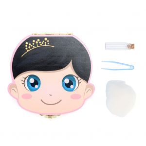 Boite De Rangement En Bois En Forme De Dessin Anime Pour Dents De Lait De Bebe (Rose) - Neuf