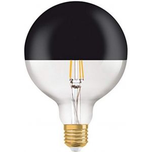 Kal-Vintage Edition 1906 Ampoule Led &Agrave; Filament - Culot E27 - Forme Sp&eacute;ciale Globe 125mm &Agrave; Calotte Noir Brillant - Blanc Chaud 2700k - 7w (&Eacute;quivalent 52w) - Neuf