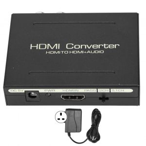 Extracteur audio HDMI vers HDMI SPDIF optique pour adaptateur audio RCa G/D 100-240 V, prise UK - Neuf