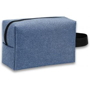 1 Pcs Petite Pochette Maquillage Trousse De Maquillage Tissu Sac &Agrave; Cosm&eacute;tiques &Agrave; Glissi&egrave;re Sacs &Agrave; Main Portables Pour Femmes(Bleu) - Neuf