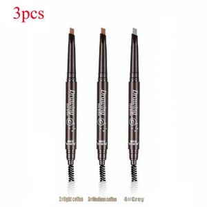 Crayon &Agrave; Sourcils Automatique &Agrave; Double T&ecirc;te,5 Couleurs,Maquillage Naturel,&Eacute;tanche,Longue Dur&eacute;e,Facile &Agrave; Utiliser,Avec Brosse &Agrave; Sourcils.2-3-4. - Neuf