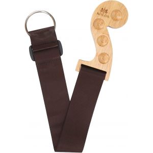 KALANKA-Sangle Réglable pour Violoncelle, Tapis Antidérapant pour Violoncelle, Ceinture Antidérapante en Nylon, Support en Bois, Accessoires pour Instruments de Musique(Couleur du bois) - Neuf