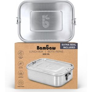 Lunch Box Inox 1200 Ml | Bento Bpa Free | Boite Dejeuner Hermetique | Bento Compartimenté | Lunch Box Inox Étanche | Boite A Gouter Inox 1200 Ml | Eco Lunchbox - Neuf
