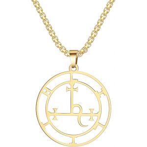 Trahoo-Collier De Lilith Pour Femmes Hommes Hécate Gothique Lilith Déesse Sigil Collier Pendentif Signe De Lucifer Mythologie Bijoux Païens Cadeau - Neuf