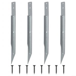 Ancrage Au Sol, Ancrage Au Sol Pour Balan&ccedil;oire, Ancrage Au Sol En Metal Lourd Pour Balan&ccedil;oires, Adapte Aux Aires De Jeux Et Aux Structures D'escalade, 4 Pieces. - Neuf