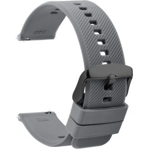 20mm Silicone Wrist Watches-Replacement Watch Strap Waterproof Quick Release Black Rubber-Multiple Colors For Men Women Smartwatch Sport-18mm 22mm.[U631] - Neuf