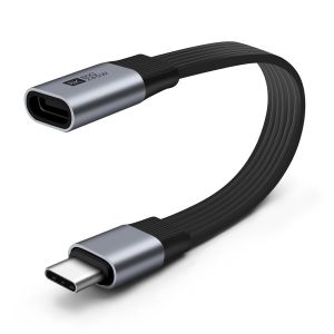 JGD-C&acirc;ble USB-C Bri&egrave;vement de 13 cm M&acirc;le trop F&eacute;minin, C&acirc;ble d'extension C&acirc;ble USB4 Compatible avec Thunderbolt 4 (240W 80gbit/s 8K@60Hz), pour iPhone 16 15 Pro Max, MacBook, SSD, iPad - Neuf