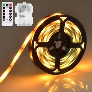 Ruban Led,Led Chambre 3m,Bande Led Lumineuse Contrôlé,Lumiere Led Avec Télécommande,Batterie Bandeau Led Decoration,Résistant À L'eau Led Chambre Decoration Pour Maison Cuisine,Mariage,Fête - Neuf