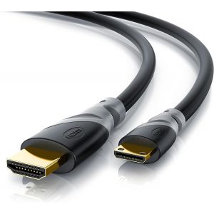SUNY-Cslcâble Mini Hdmi Vers Hdmi 10M-Câble Mini Hdmi Type C Vers Full Hdmi Type A-1080 P 2160 P 4K @60Hz-Supporte Full Hd Ultra Hd Hd Ready 3D-Ethernet High Speed-Contacts Plaqués Or 24K - Neuf
