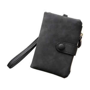 Portefeuille en cuir,porte-monnaie,porte-cartes,noir - Neuf