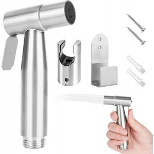 Douchette Toilette WCDouchette WCDouchette WC Inox avec CrochetKit de Pulvérisateur de Bidet en Acier InoxydableDouchette de Toilette WC 1/2 - Neuf