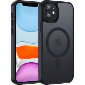 Coque Pour Iphone 11 Compatible Avec Magsafe, Magn&eacute;tique Antichoc Housse Anti-Rayures, Anti-Jaune Coque Mat Translucide Coque Pour Iphone 11 6,1 Pouces, Contre Les Chutes Case, Noir - Neuf