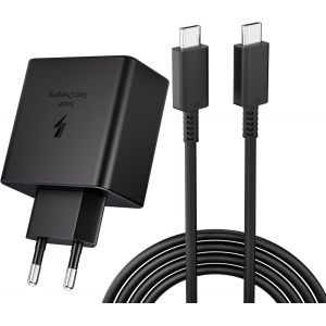 JGD-Chargeur USB C 45W Chargeur Rapide pour Samsung Galaxy S25+ S24+, S23+, S22+, S25, S24, S23, S22, S21, S20 Ultra, Note10+, Galaxy Tab S10, S9, S8, S7FE, S10 Ultra, avec C&acirc;ble de Charge 5A Type-C - Neuf
