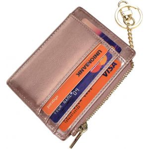 KALANKA-Porte Carte Femme Mince Portefeuille Porte Carte Bancaire RFID Bloquant Porte Carte Bancaire en Cuir Fermeture à Glissière Porte-Monnaie Porte-Clés Portefeuilles pour Femmes Et Hommes - Neuf