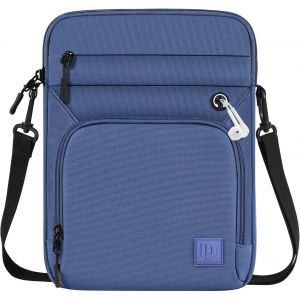 Kal-Housse Sac Pour Tablette 9-11 Pouces, Avec Bandoulière Pour Ipad 10é Gén 10,9"", Ipad (A16) 11"", Ipad Air/Pro 11"", Ipad 9/8/7é Gén 10,2"", Ipad Air 5/4,Galaxy Tab A9+ Plus 11""/S9 Fe, Bleu Foncé - Neuf