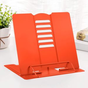 Support De Lecture Métal,Support De Livre De Cuisine Réglable,Pliable Porte-Livre Pour Tablette,Recette,Manuel,Partitions,Tablature,Ipad,Peinture De Livre Lecture(Orange) - Neuf