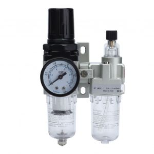 XYONG Separateur eau-huile, filtre regulateur de vidange d'air comprime avec manometre 0,05-0,85 MPaG1/4 - Neuf
