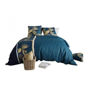 Housse Couette + 2 Taies 240 X 260 Cm Feuillage Tropea - Neuf