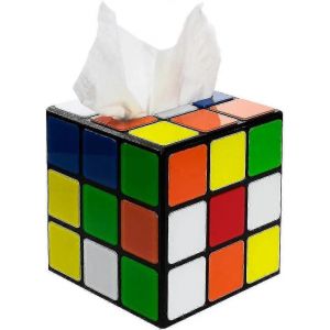 Couvercle de boîte de mouchoirs Magic Cube en plastique,support pour boîtes de mouchoirs carrées avec serrure magnétique,multicolore - Neuf