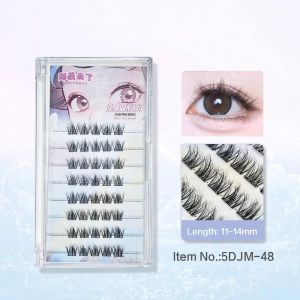 Faux Cils Sans Colle,Cils Paresseux Princesse Queue De Poisson,Tige Transparente Naturelle,48 Grappes Réutilisables De Grande Capacité--5djm-48 - Neuf