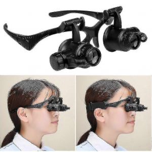 Loupe De Bijoutier À Double ?Il Led Pour La Réparation De Montres | Grossissements 2,5x, 4x, 6x, 8x, 10x, 15x, 20x Et 25x - Neuf