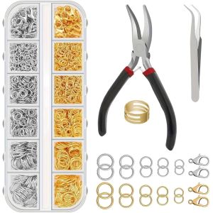 Mevronisshop-1160 Pi&egrave;ces Anneau Porte Cl&eacute;, Fermoir Bracelet 4/5/6/8/10 Mm Anneaux Porte Cl&eacute;, Attache Bracelet Bijoux Fermoir Collier Bijouxpour Colliers Et Bracelets &Agrave; Fabriquer Ou &Agrave; R&eacute;parer - Neuf