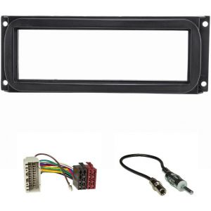 Cadre de Radio Compatible avec Chrysler Neon PT Cruiser Jeep Wrangler Grand Cherokee avec Adaptateur Radio ISO Adaptateur d'antenne DIN - Neuf