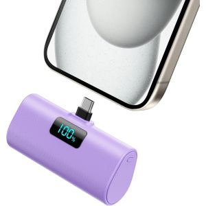 Eryi-Batterie Externe Pour Iphone 16/15 Series, 5200mah Usb C Power Bank À Charge Rapide, Ultra-Compact Et Léger Batterie Portable Écran Lcd Chargeur Portable Pour Iphone 16/15/15 Pro Samsung Etc.(Vi - Neuf